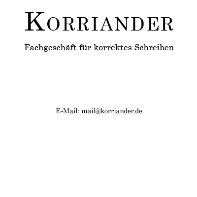 Korriander